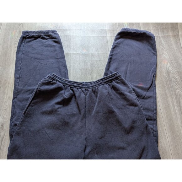 Champion Eco Authentic Mens Navy Blue Sweatpants L Elastic Waistband Pockets - Picture 2 of 8